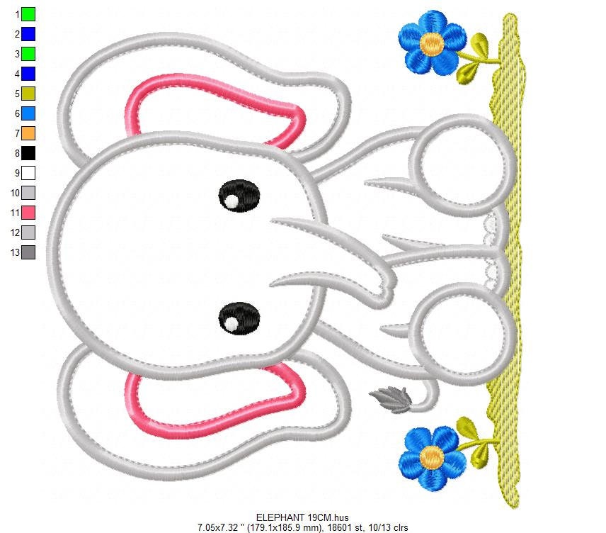 Elephant embroidery designs - Animal embroidery design machine embroidery pattern - Baby boy embroidery file - elephant applique design