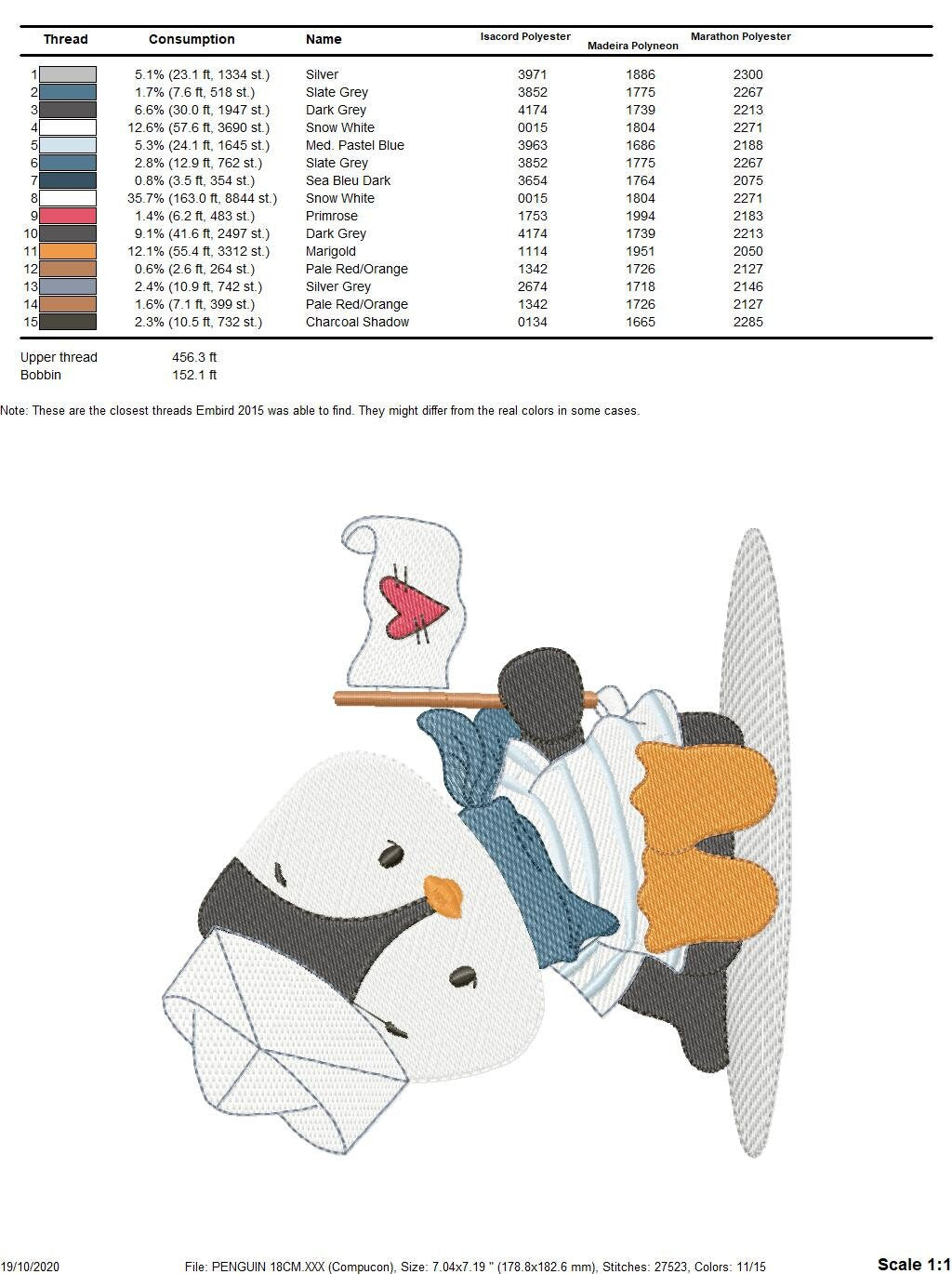 Penguin embroidery design - Animal embroidery designs machine embroidery pattern - Baby boy embroidery file  instant download Penguin sailor Marcia Embroidery
