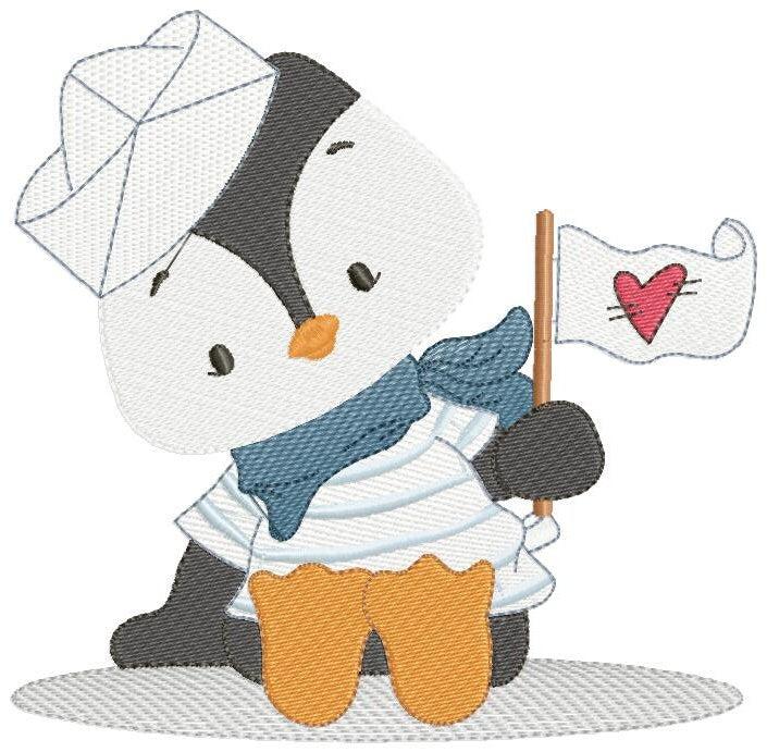 Penguin embroidery design - Animal embroidery designs machine embroidery pattern - Baby boy embroidery file  instant download Penguin sailor Marcia Embroidery