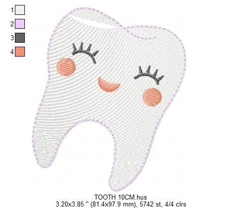 Tooth Fairy embroidery designs - Tooth embroidery design machine embroidery pattern - Baby girl embroidery file - Pixie instant download