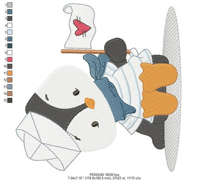 Penguin embroidery design - Animal embroidery designs machine embroidery pattern - Baby boy embroidery file  instant download Penguin sailor Marcia Embroidery