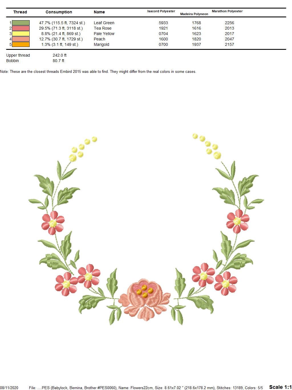 Monogram Frame embroidery designs - Flower embroidery design machine embroidery pattern - rose wreath embroidery file - baby girl embroidery