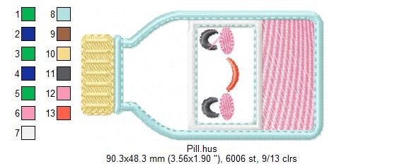 Band aid embroidery design - Pillbox embroidery designs machine embroidery pattern - emergency medical kit applique - injection embroidery