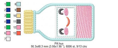 Band aid embroidery design - Pillbox embroidery designs machine embroidery pattern - emergency medical kit applique - injection embroidery