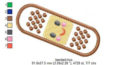 Band aid embroidery design - Pillbox embroidery designs machine embroidery pattern - emergency medical kit applique - injection embroidery