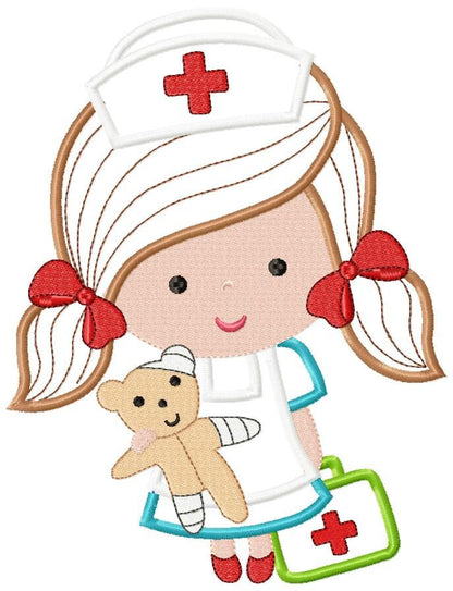 Nurse embroidery design - Doctor embroidery designs machine embroidery pattern - Nurse applique design - medical embroidery file hospital