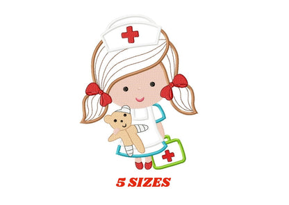 Nurse embroidery design - Doctor embroidery designs machine embroidery pattern - Nurse applique design - medical embroidery file hospital