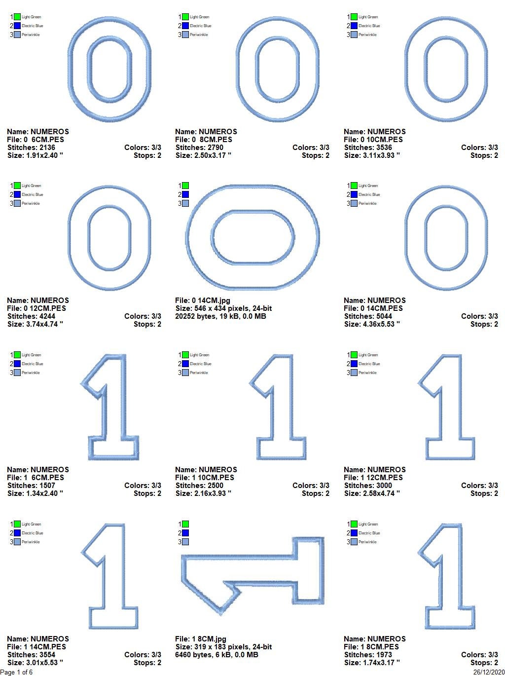 Numbers embroidery designs set - Number Applique Design - Birthday Embroidery machine embroidery file - Numbers applique design download