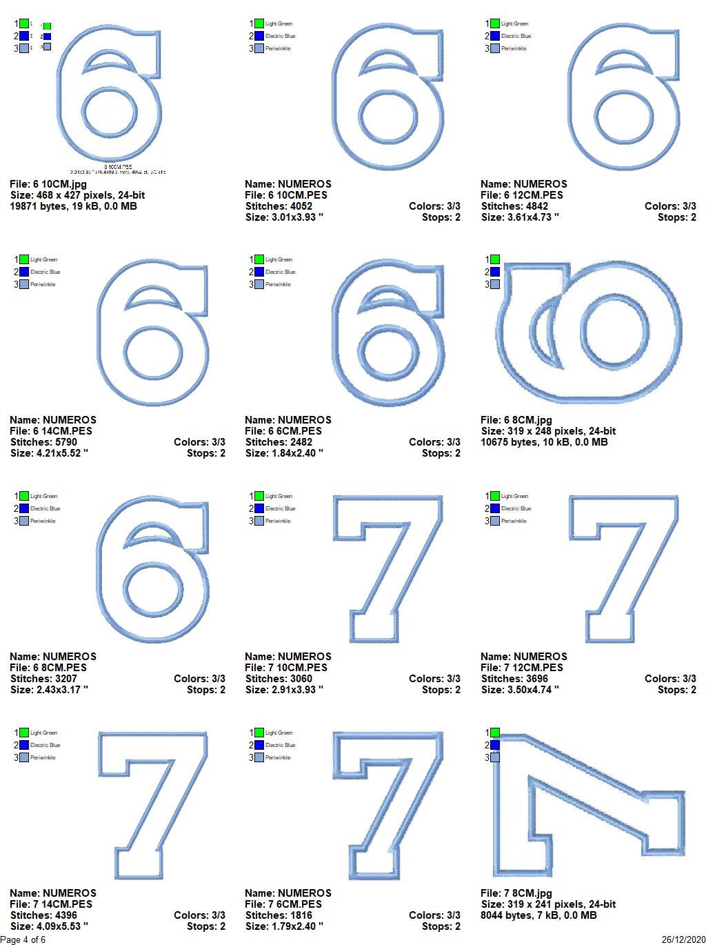 Numbers embroidery designs set - Number Applique Design - Birthday Embroidery machine embroidery file - Numbers applique design download