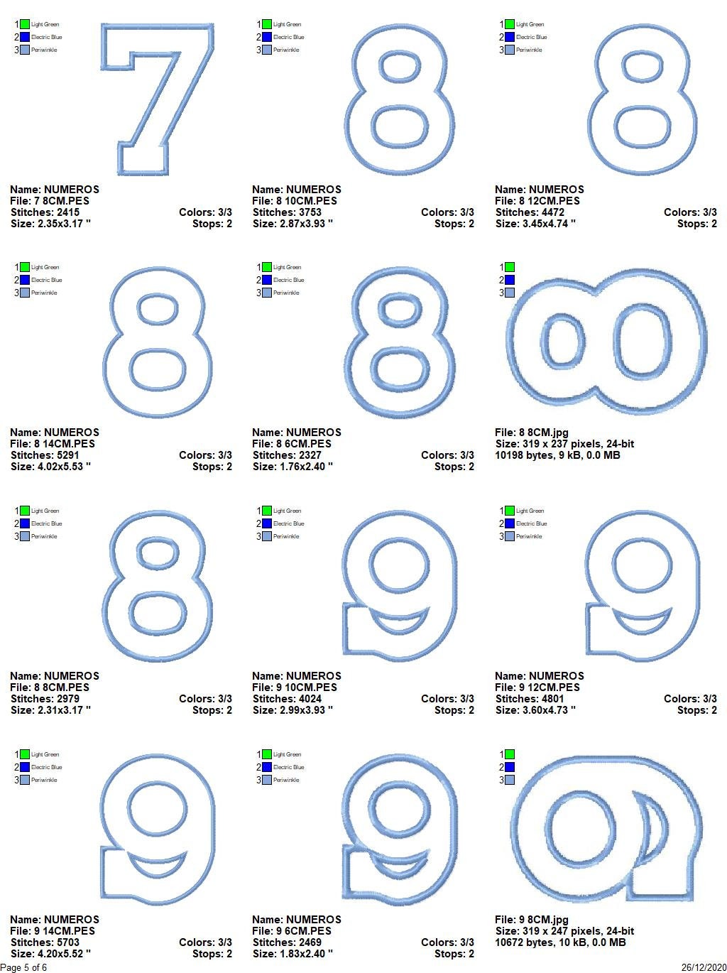 Numbers embroidery designs set - Number Applique Design - Birthday Embroidery machine embroidery file - Numbers applique design download