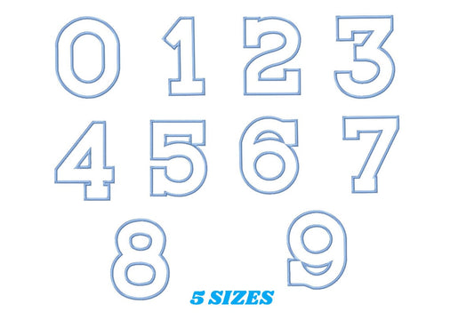 Numbers embroidery designs set - Number Applique Design - Birthday Embroidery machine embroidery file - Numbers applique design download