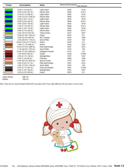 Nurse embroidery design - Doctor embroidery designs machine embroidery pattern - Nurse applique design - medical embroidery file hospital
