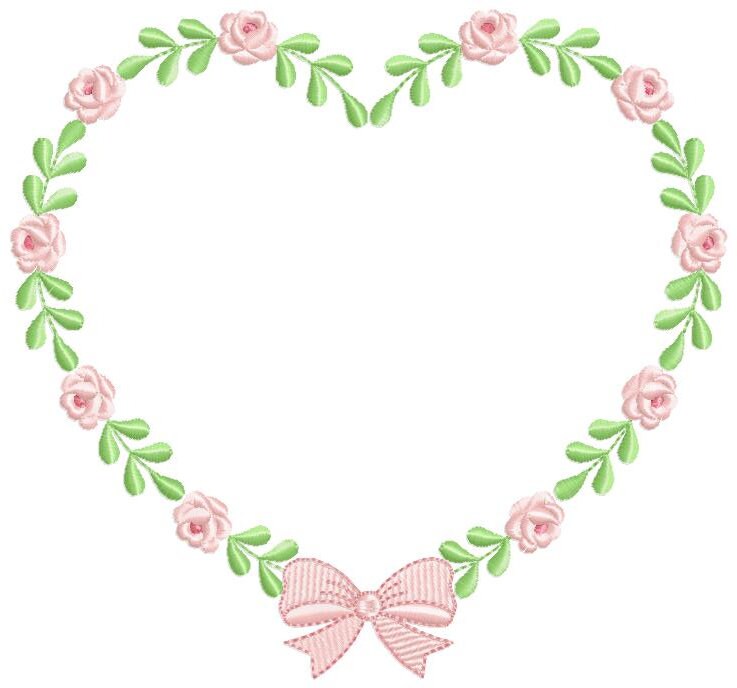 Roses laurel embroidery designs - Monogram embroidery design machine embroidery pattern - Floral Frame embroidery file - wreath of flowers
