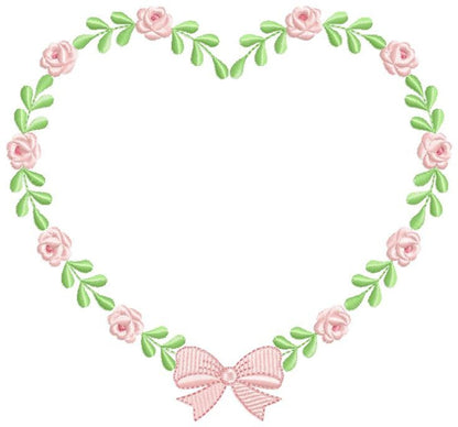 Roses laurel embroidery designs - Monogram embroidery design machine embroidery pattern - Floral Frame embroidery file - wreath of flowers