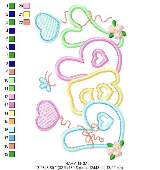 Baby embroidery design - Newborn embroidery designs machine embroidery pattern - Nursery embroidery file - Baby girl embroidery boy kid