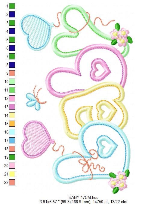 Baby embroidery design - Newborn embroidery designs machine embroidery pattern - Nursery embroidery file - Baby girl embroidery boy kid