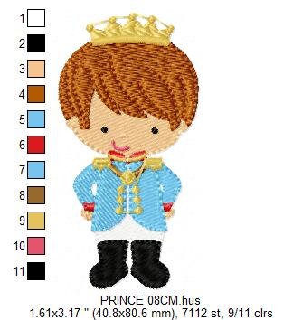Prince embroidery designs - King embroidery design machine embroidery pattern - Baby boy embroidery file - Fairytale digital download pes