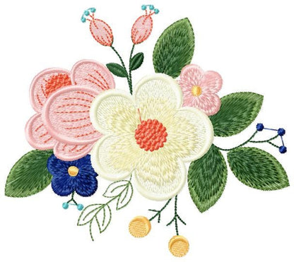 Flowers embroidery designs - Flower embroidery design machine embroidery pattern - floral embroidery file - instant download digital file