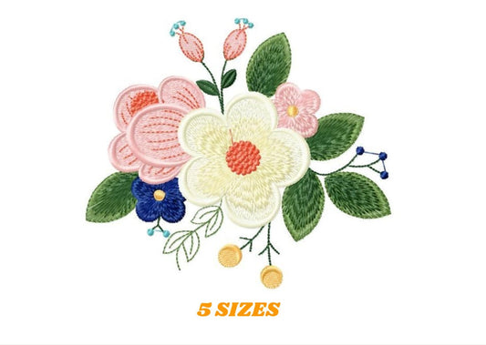 Flowers embroidery designs - Flower embroidery design machine embroidery pattern - floral embroidery file - instant download digital file