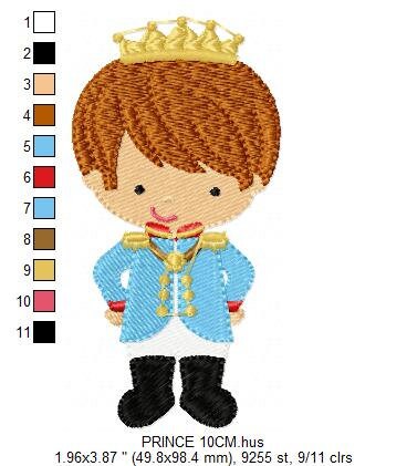 Prince embroidery designs - King embroidery design machine embroidery pattern - Baby boy embroidery file - Fairytale digital download pes