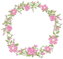 Carica l&#39;immagine nel visualizzatore di Gallery, Frame embroidery designs - Flower embroidery design machine embroidery pattern - rose embroidery file girl embroidery - roses frame design
