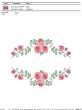 Charger l&#39;image dans la galerie, Roses embroidery designs - Flower embroidery design machine embroidery pattern - Flowers embroidery file - Flowers for towel embroidery pes
