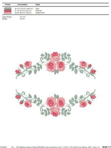 Roses embroidery designs - Flower embroidery design machine embroidery pattern - Flowers embroidery file - Flowers for towel embroidery pes