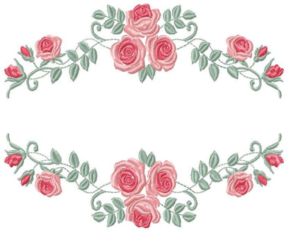 Roses embroidery designs - Flower embroidery design machine embroidery pattern - Flowers embroidery file - Flowers for towel embroidery pes