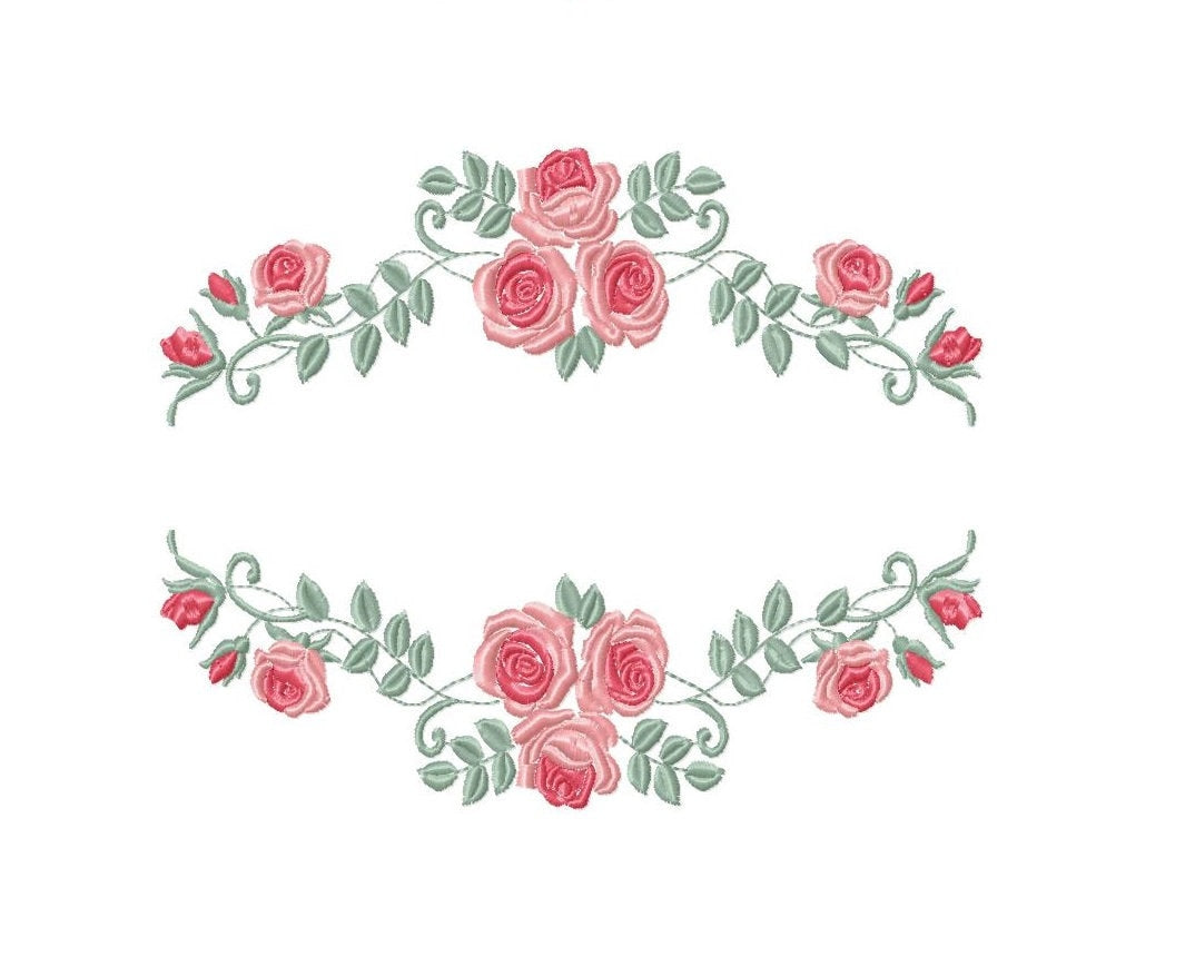 Roses embroidery designs - Flower embroidery design machine embroidery pattern - Flowers embroidery file - Flowers for towel embroidery pes Marcia Embroidery