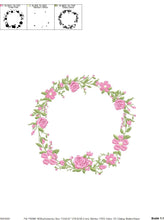 Cargar imagen en el visor de la galería, Frame embroidery designs - Flower embroidery design machine embroidery pattern - rose embroidery file girl embroidery - roses frame design
