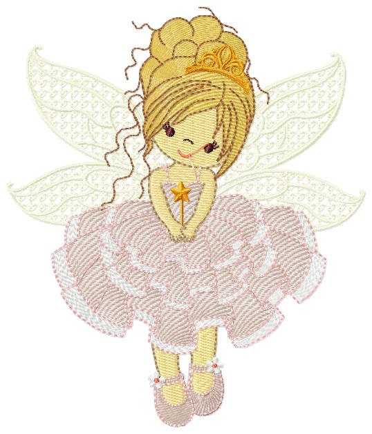 Fairy embroidery designs - Baby girl embroidery design machine embroidery pattern - Pixie embroidery file - Fairy design Instant Download