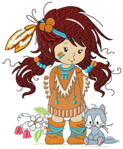 Indian Girl embroidery designs - Fairy embroidery design machine embroidery pattern - baby girl embroidery file - instant download pes jef