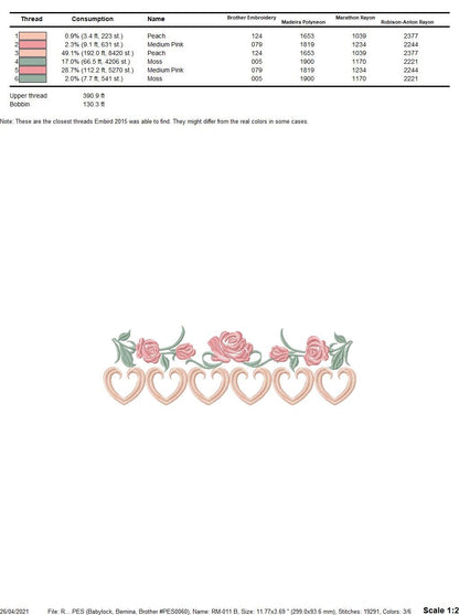 Roses embroidery designs - Kitchen Towel embroidery design machine embroidery pattern - Floral embroidery file - instant download pes jef