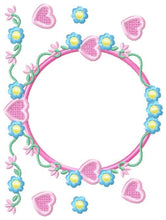 Load image into Gallery viewer, Monogram Frame embroidery designs - Flower embroidery design machine embroidery pattern - Rose wreath embroidery file - instant download
