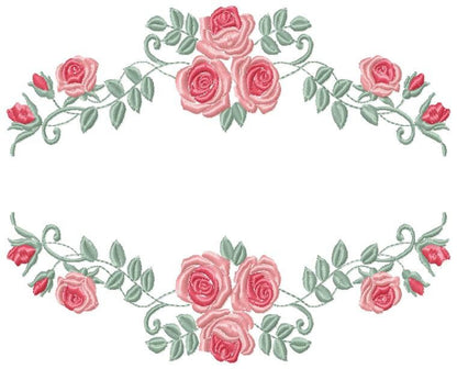Roses embroidery designs - Flower embroidery design machine embroidery pattern - Flowers embroidery file - Flowers for towel embroidery pes Marcia Embroidery