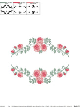 Charger l&#39;image dans la galerie, Roses embroidery designs - Flower embroidery design machine embroidery pattern - Flowers embroidery file - Flowers for towel embroidery pes
