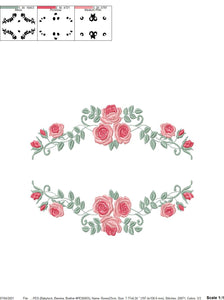 Roses embroidery designs - Flower embroidery design machine embroidery pattern - Flowers embroidery file - Flowers for towel embroidery pes