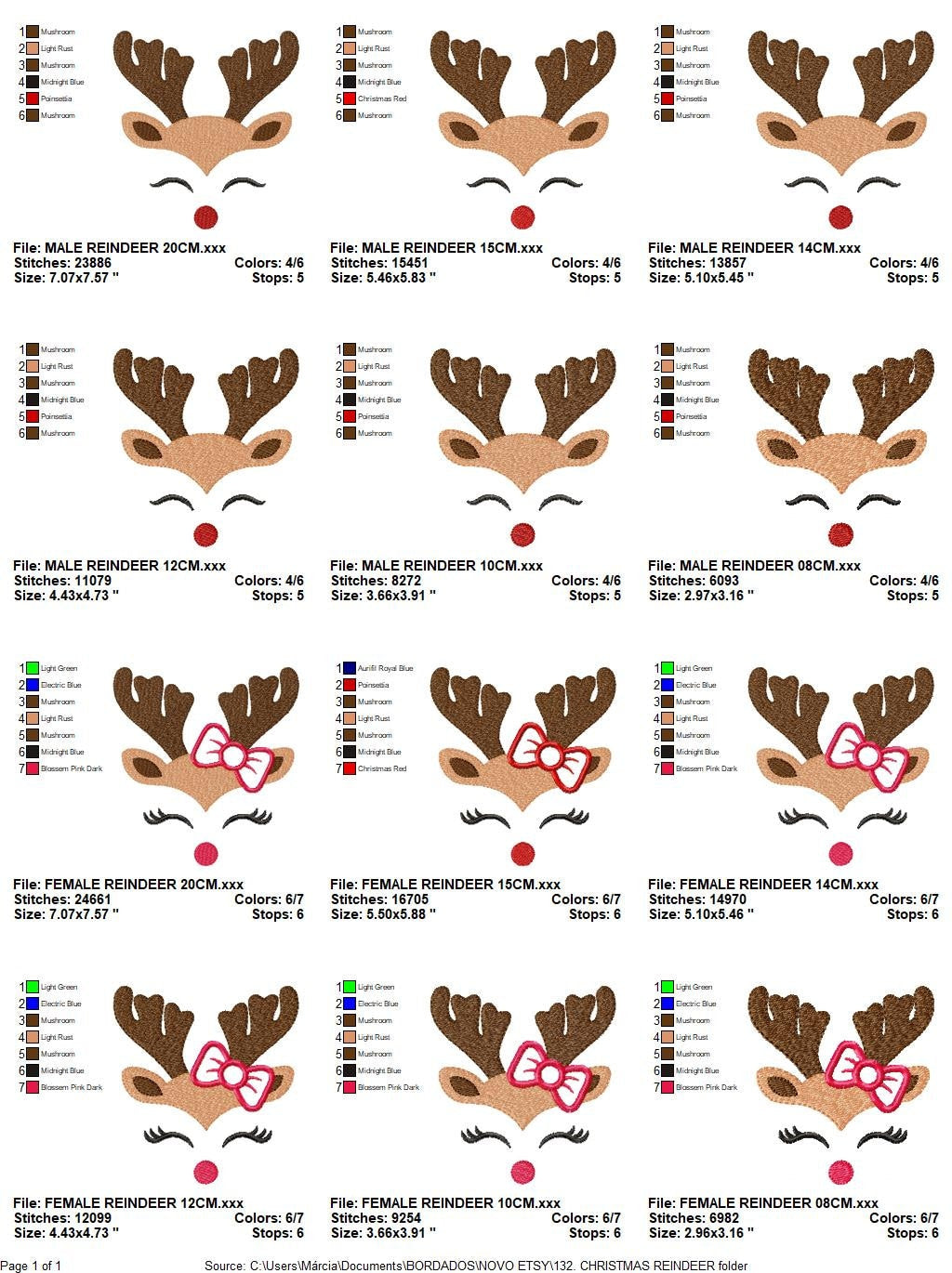 Christmas Rudolf Reindeer Embroidery Design - Xmas embroidery designs machine embroidery pattern - Holiday embroidery file instant download