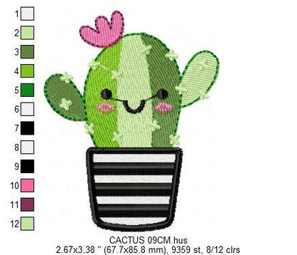 Cactus embroidery designs - Succulent embroidery design machine embroidery pattern - Mexican cactus design - plant embroidery file desert