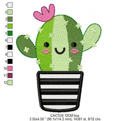 Cactus embroidery designs - Succulent embroidery design machine embroidery pattern - Mexican cactus design - plant embroidery file desert