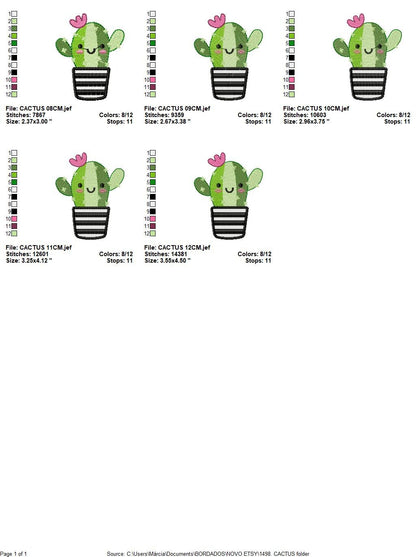 Cactus embroidery designs - Succulent embroidery design machine embroidery pattern - Mexican cactus design - plant embroidery file desert