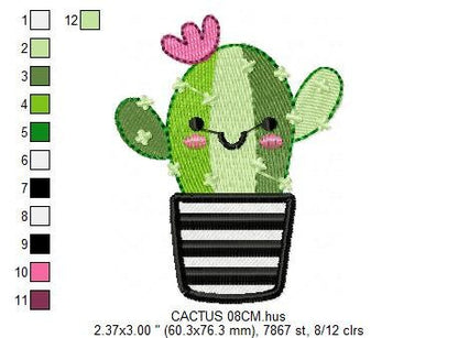 Cactus embroidery designs - Succulent embroidery design machine embroidery pattern - Mexican cactus design - plant embroidery file desert