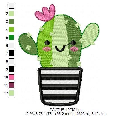 Cactus embroidery designs - Succulent embroidery design machine embroidery pattern - Mexican cactus design - plant embroidery file desert