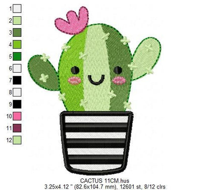 Cactus embroidery designs - Succulent embroidery design machine embroidery pattern - Mexican cactus design - plant embroidery file desert