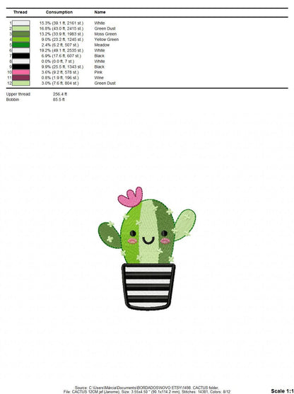 Cactus embroidery designs - Succulent embroidery design machine embroidery pattern - Mexican cactus design - plant embroidery file desert