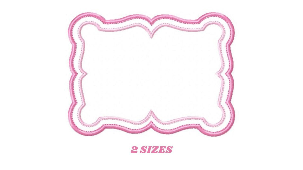 Square Frame embroidery designs set - Monogram Applique Shape Machine embroidery pattern - Rectangle Monogram - Instant digital download pes