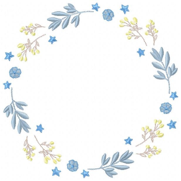 Monogram Frame embroidery designs - Flower embroidery design machine embroidery pattern - Floral embroidery file - baby girl embroidery pes