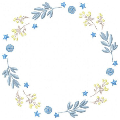 Monogram Frame embroidery designs - Flower embroidery design machine embroidery pattern - Floral embroidery file - baby girl embroidery pes