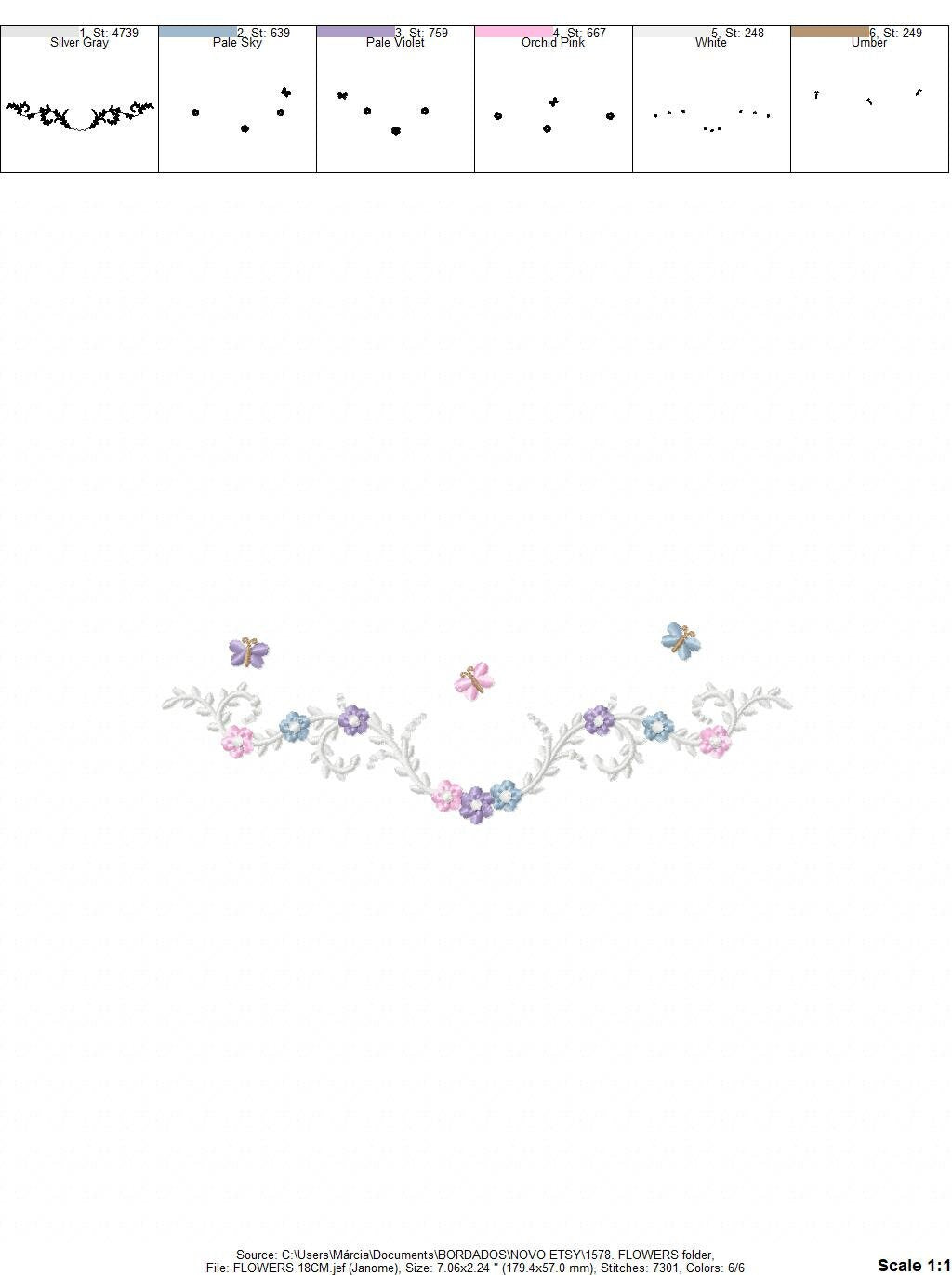 Flower Frame embroidery designs - Delicate Flower embroidery design machine embroidery pattern - Wreath embroidery file - girl embroidery