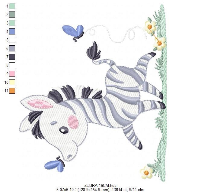 Zebra embroidery designs - Animal embroidery design machine embroidery pattern - Safari embroidery file - instant digital download pes jef